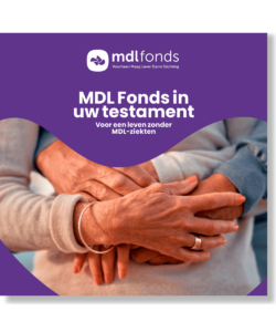 mockup van de brochure over nalaten aan mdl fonds