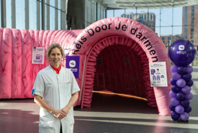 Manon Spaander voor de Reizende Darm